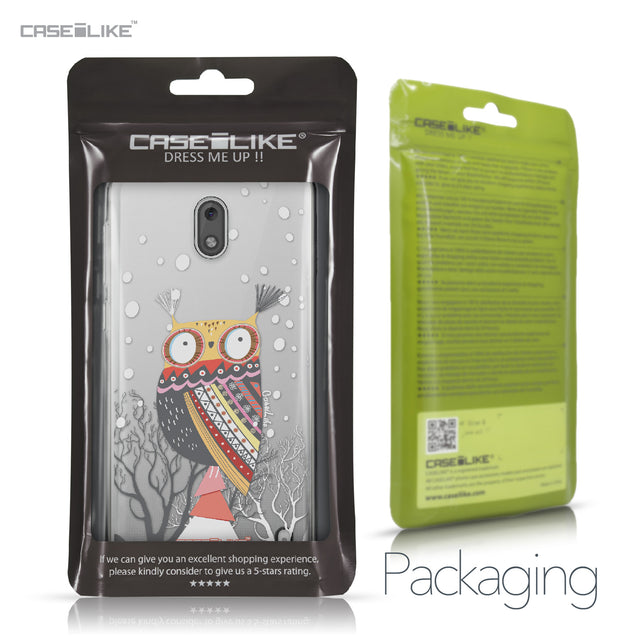 Nokia 2 case Owl Graphic Design 3317 Retail Packaging | CASEiLIKE.com