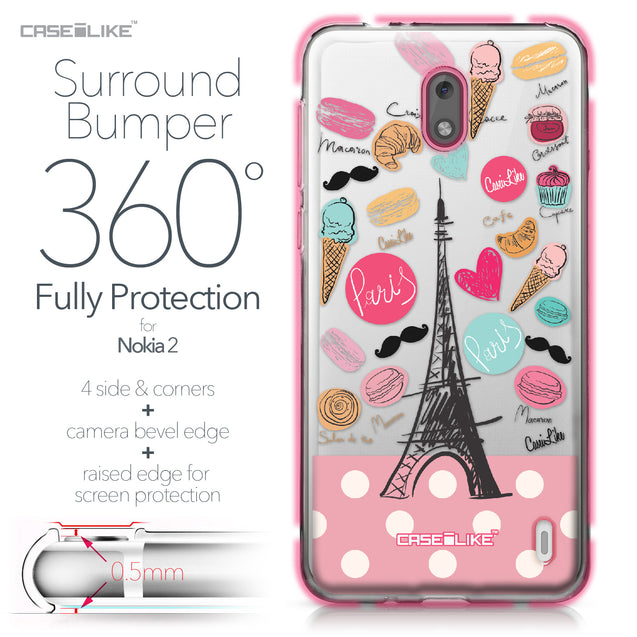 Nokia 2 case Paris Holiday 3904 Bumper Case Protection | CASEiLIKE.com