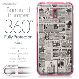 Nokia 2 case Vintage Newspaper Advertising 4818 Bumper Case Protection | CASEiLIKE.com