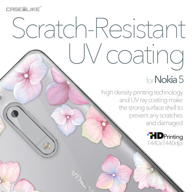 Nokia 5 case Hydrangea 2257 with UV-Coating Scratch-Resistant Case | CASEiLIKE.com
