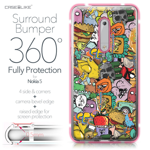 Nokia 5 case Graffiti 2731 Bumper Case Protection | CASEiLIKE.com