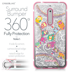 Nokia 5 case Owl Graphic Design 3316 Bumper Case Protection | CASEiLIKE.com