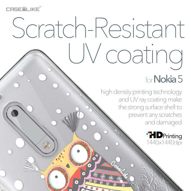 Nokia 5 case Owl Graphic Design 3317 with UV-Coating Scratch-Resistant Case | CASEiLIKE.com