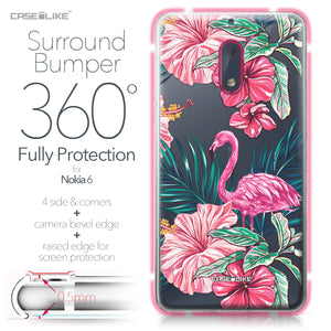 Nokia 6 case Tropical Flamingo 2239 Bumper Case Protection | CASEiLIKE.com