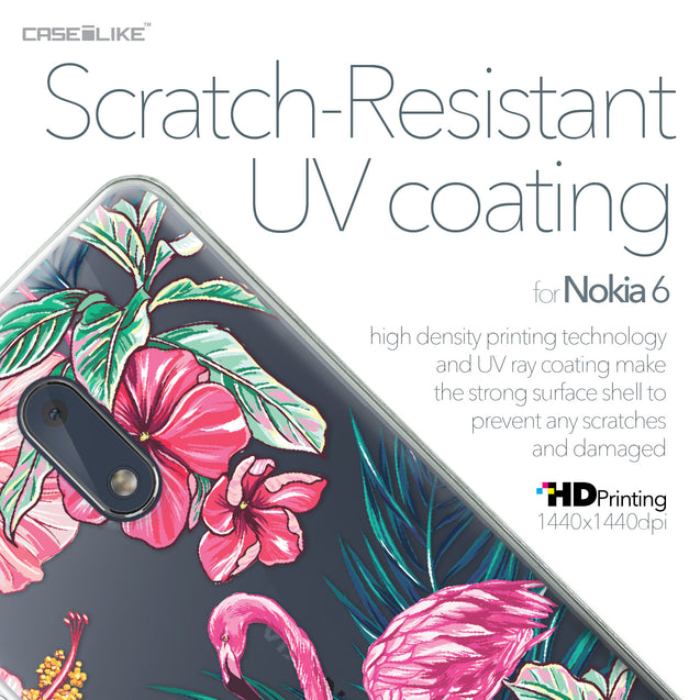 Nokia 6 case Tropical Flamingo 2239 with UV-Coating Scratch-Resistant Case | CASEiLIKE.com