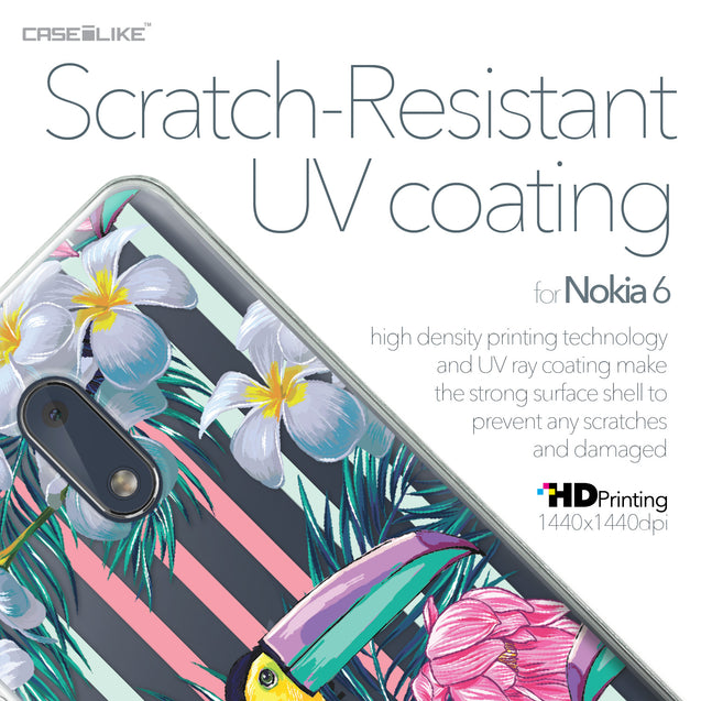 Nokia 6 case Tropical Floral 2240 with UV-Coating Scratch-Resistant Case | CASEiLIKE.com