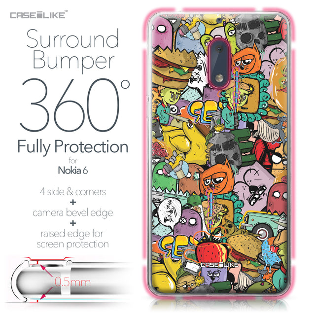 Nokia 6 case Graffiti 2731 Bumper Case Protection | CASEiLIKE.com