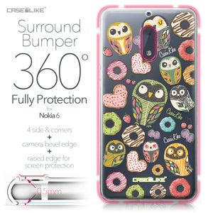 Nokia 6 case Owl Graphic Design 3315 Bumper Case Protection | CASEiLIKE.com