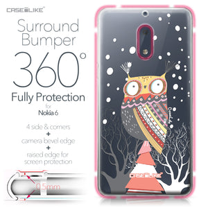 Nokia 6 case Owl Graphic Design 3317 Bumper Case Protection | CASEiLIKE.com