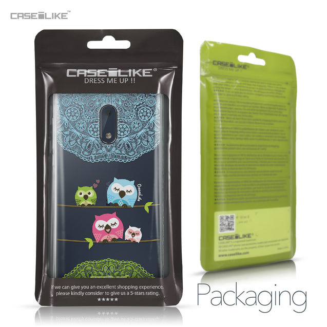 Nokia 6 case Owl Graphic Design 3318 Retail Packaging | CASEiLIKE.com