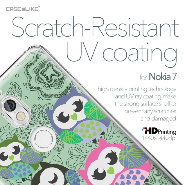 Nokia 7 case Owl Graphic Design 3313 with UV-Coating Scratch-Resistant Case | CASEiLIKE.com