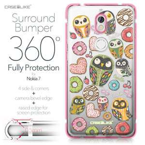 Nokia 7 case Owl Graphic Design 3315 Bumper Case Protection | CASEiLIKE.com