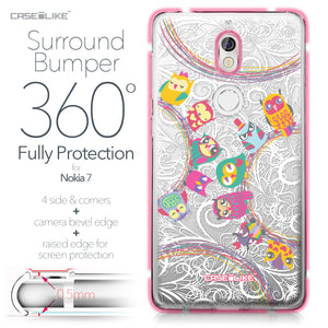 Nokia 7 case Owl Graphic Design 3316 Bumper Case Protection | CASEiLIKE.com