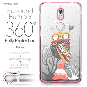 Nokia 7 case Owl Graphic Design 3317 Bumper Case Protection | CASEiLIKE.com