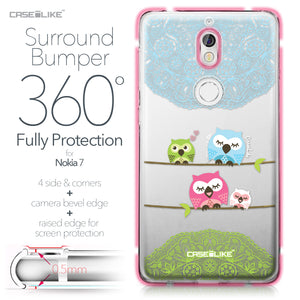 Nokia 7 case Owl Graphic Design 3318 Bumper Case Protection | CASEiLIKE.com
