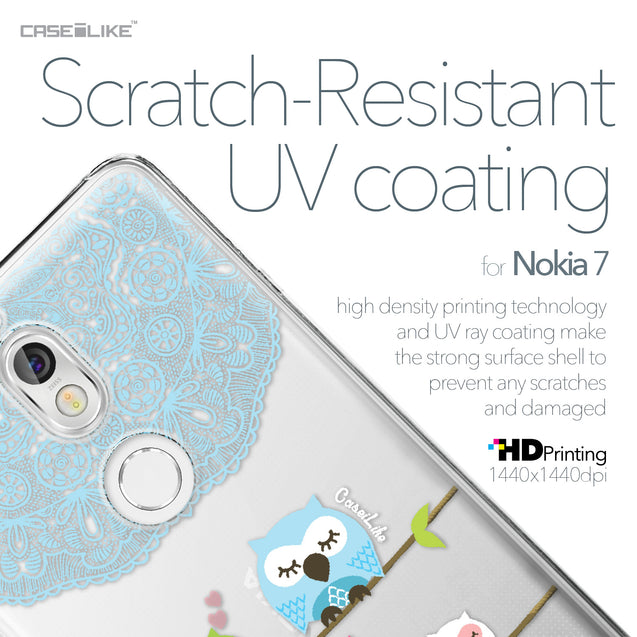 Nokia 7 case Owl Graphic Design 3318 with UV-Coating Scratch-Resistant Case | CASEiLIKE.com
