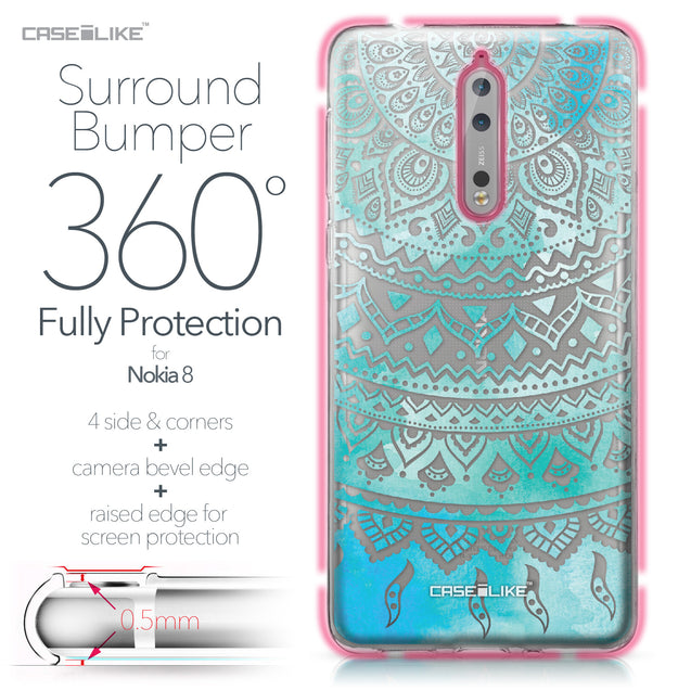 Nokia 8 case Indian Line Art 2066 Bumper Case Protection | CASEiLIKE.com