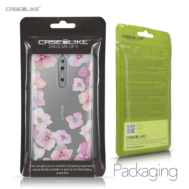 Nokia 8 case Hydrangea 2257 Retail Packaging | CASEiLIKE.com