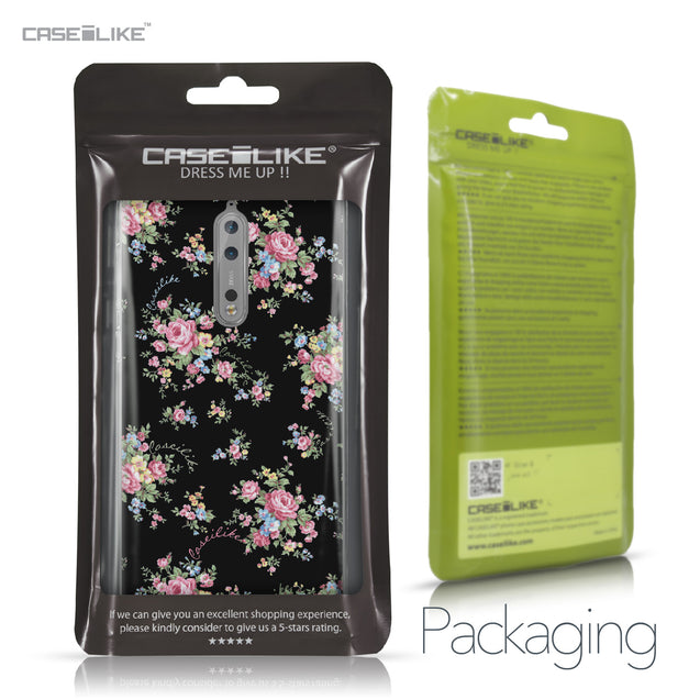 Nokia 8 case Floral Rose Classic 2261 Retail Packaging | CASEiLIKE.com
