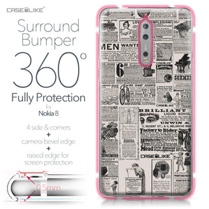Nokia 8 case Vintage Newspaper Advertising 4818 Bumper Case Protection | CASEiLIKE.com