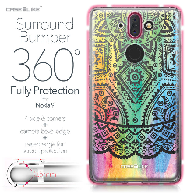 Nokia 9 case Indian Line Art 2064 Bumper Case Protection | CASEiLIKE.com