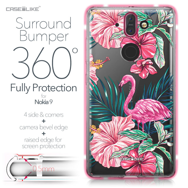 Nokia 9 case Tropical Flamingo 2239 Bumper Case Protection | CASEiLIKE.com