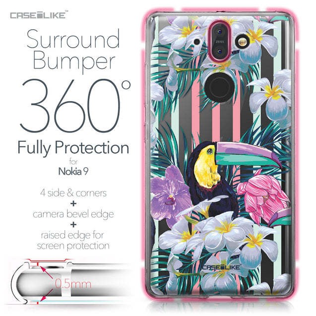 Nokia 9 case Tropical Floral 2240 Bumper Case Protection | CASEiLIKE.com