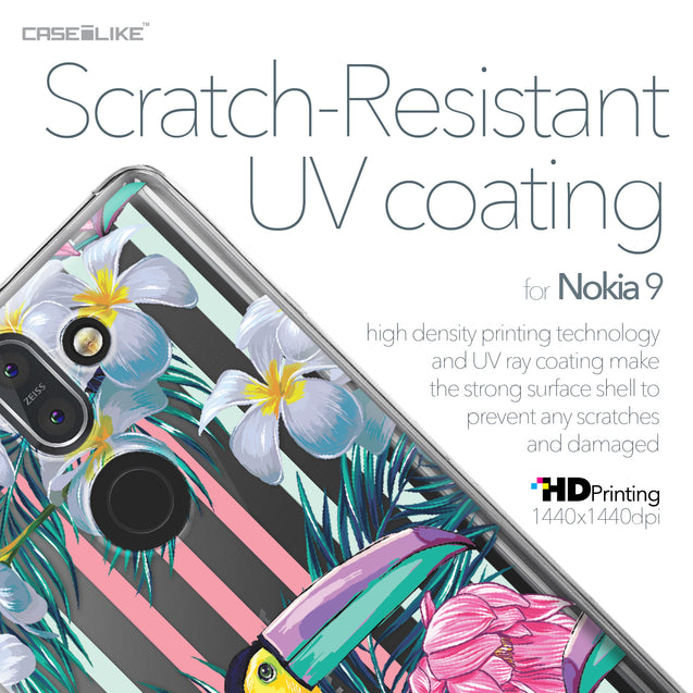 Nokia 9 case Tropical Floral 2240 with UV-Coating Scratch-Resistant Case | CASEiLIKE.com