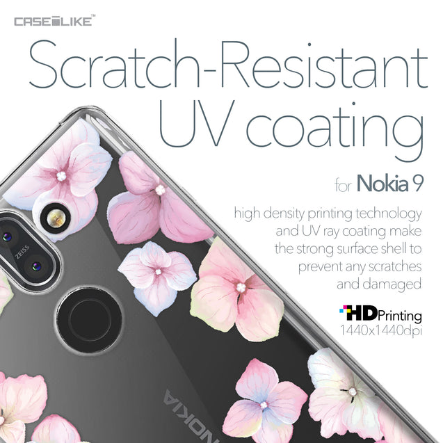 Nokia 9 case Hydrangea 2257 with UV-Coating Scratch-Resistant Case | CASEiLIKE.com