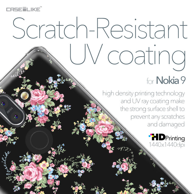 Nokia 9 case Floral Rose Classic 2261 with UV-Coating Scratch-Resistant Case | CASEiLIKE.com