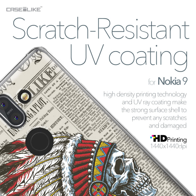 Nokia 9 case Art of Skull 2522 with UV-Coating Scratch-Resistant Case | CASEiLIKE.com