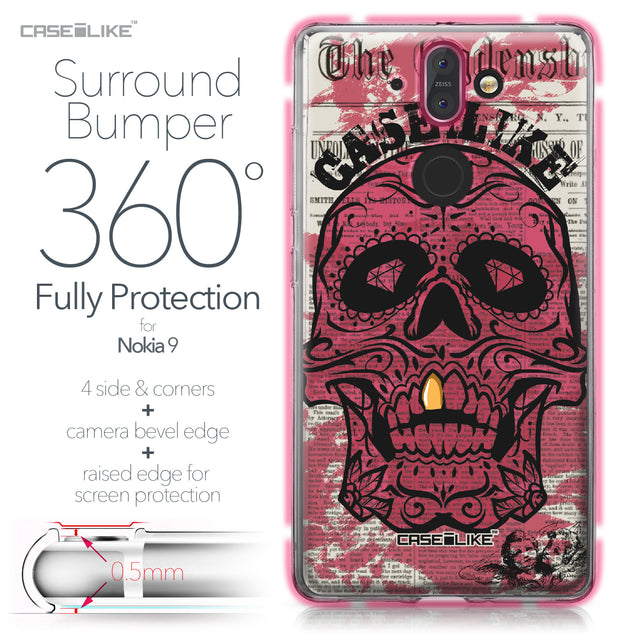 Nokia 9 case Art of Skull 2523 Bumper Case Protection | CASEiLIKE.com