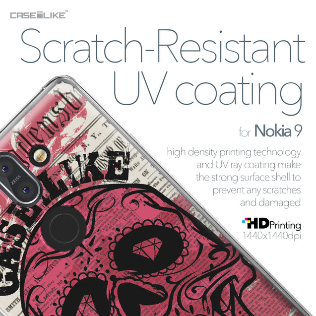 Nokia 9 case Art of Skull 2523 with UV-Coating Scratch-Resistant Case | CASEiLIKE.com