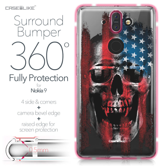 Nokia 9 case Art of Skull 2532 Bumper Case Protection | CASEiLIKE.com