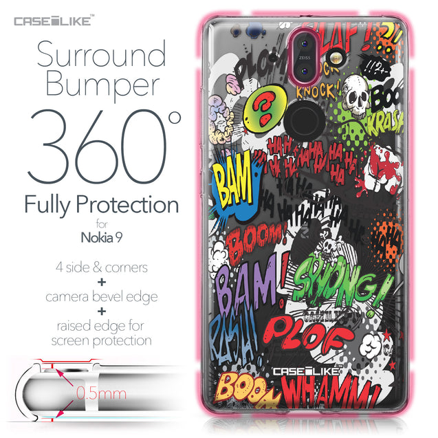 Nokia 9 case Comic Captions 2914 Bumper Case Protection | CASEiLIKE.com