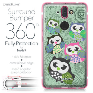 Nokia 9 case Owl Graphic Design 3313 Bumper Case Protection | CASEiLIKE.com