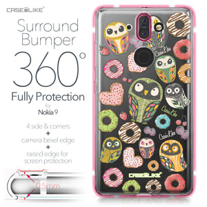 Nokia 9 case Owl Graphic Design 3315 Bumper Case Protection | CASEiLIKE.com