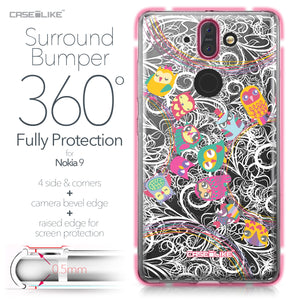Nokia 9 case Owl Graphic Design 3316 Bumper Case Protection | CASEiLIKE.com