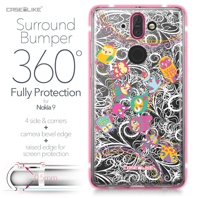Nokia 9 case Owl Graphic Design 3316 Bumper Case Protection | CASEiLIKE.com