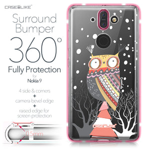 Nokia 9 case Owl Graphic Design 3317 Bumper Case Protection | CASEiLIKE.com