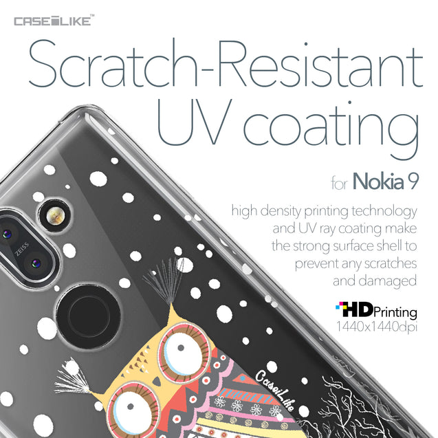 Nokia 9 case Owl Graphic Design 3317 with UV-Coating Scratch-Resistant Case | CASEiLIKE.com