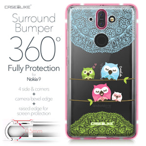 Nokia 9 case Owl Graphic Design 3318 Bumper Case Protection | CASEiLIKE.com