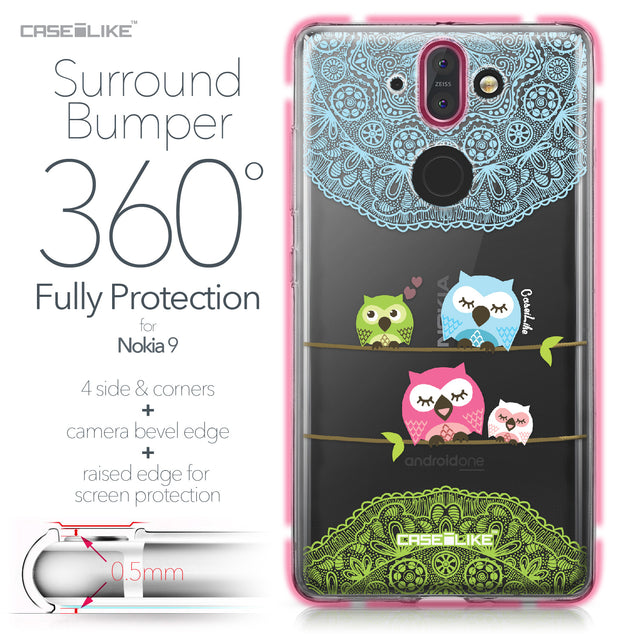 Nokia 9 case Owl Graphic Design 3318 Bumper Case Protection | CASEiLIKE.com
