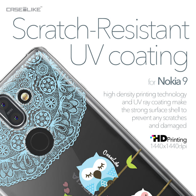 Nokia 9 case Owl Graphic Design 3318 with UV-Coating Scratch-Resistant Case | CASEiLIKE.com