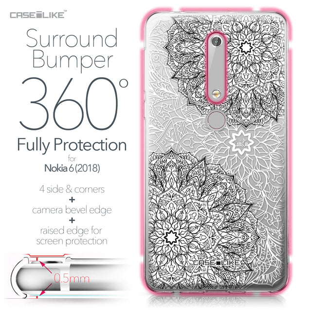Nokia 6 (2018) case Mandala Art 2093 Bumper Case Protection | CASEiLIKE.com