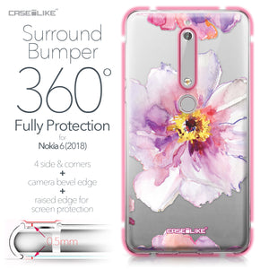 Nokia 6 (2018) case Watercolor Floral 2231 Bumper Case Protection | CASEiLIKE.com