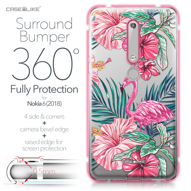 Nokia 6 (2018) case Tropical Flamingo 2239 Bumper Case Protection | CASEiLIKE.com