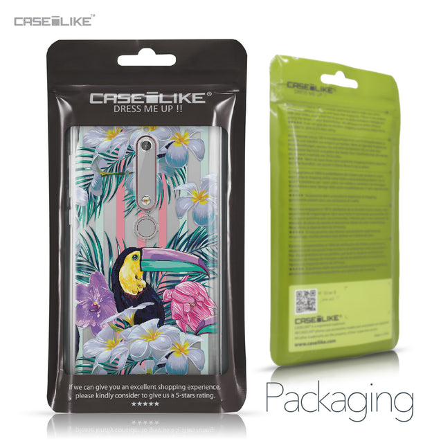 Nokia 6 (2018) case Tropical Floral 2240 Retail Packaging | CASEiLIKE.com