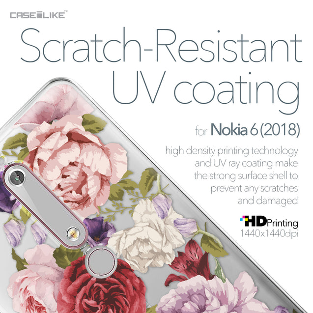 Nokia 6 (2018) case Mixed Roses 2259 with UV-Coating Scratch-Resistant Case | CASEiLIKE.com