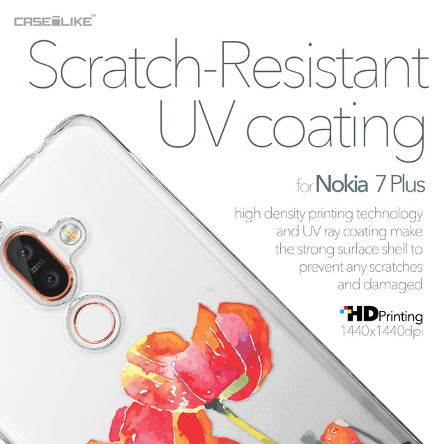 Nokia 7 Plus case Watercolor Floral 2230 with UV-Coating Scratch-Resistant Case | CASEiLIKE.com